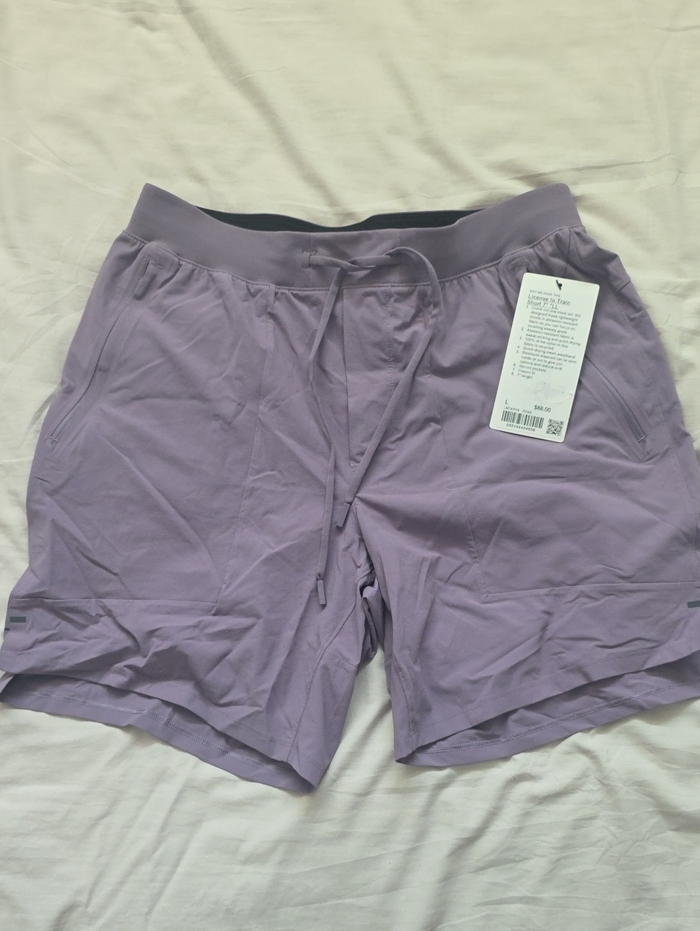 lululemon athletica License To Tran Lavender Athletic Drawstring Shorts